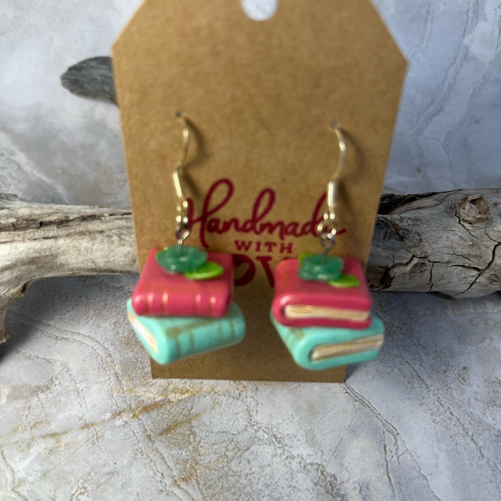 Book Earrings.